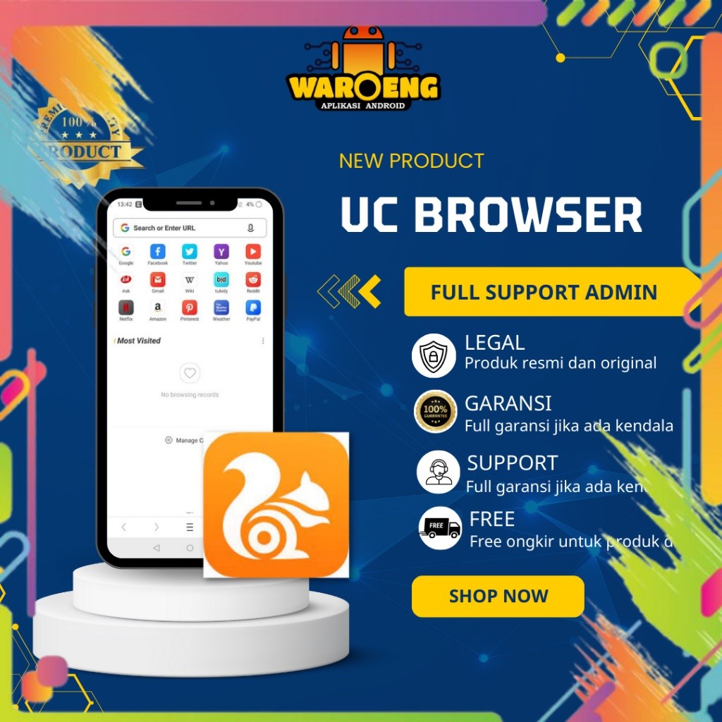 Beli 1 Gratis 1 UC Browser VIP Premium No Trial Full Version Lifetime Bergaransi - Web Browser Cepat