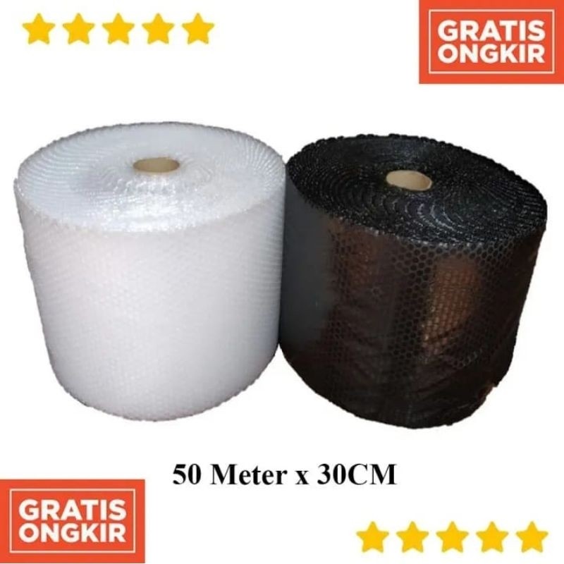 

[COD] [MEDAN, LANGSUNG GOJEK ] bubble wrap 50M x 30cm JAMIN TEBAL bubble wrap bening plastik bubble wrap bubble wrap hitam bubble wrap roll