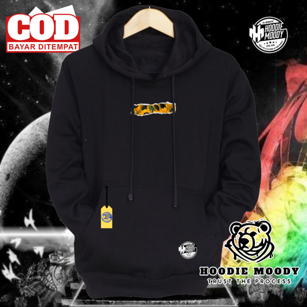hoodie moody Sweater Hoodie Distro Pria Original cowok cewek  Bahan Fleece pria wanita bunga matahar