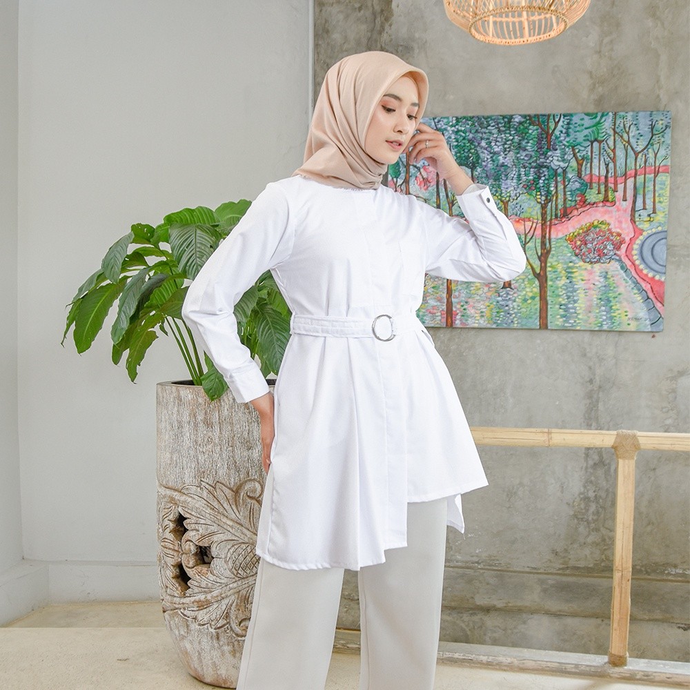 Baju lebaran murah tunik cantik kekinian / FREE GESPER Ring  NUCA Tunik - Pakaiana Wanita Terbaru by