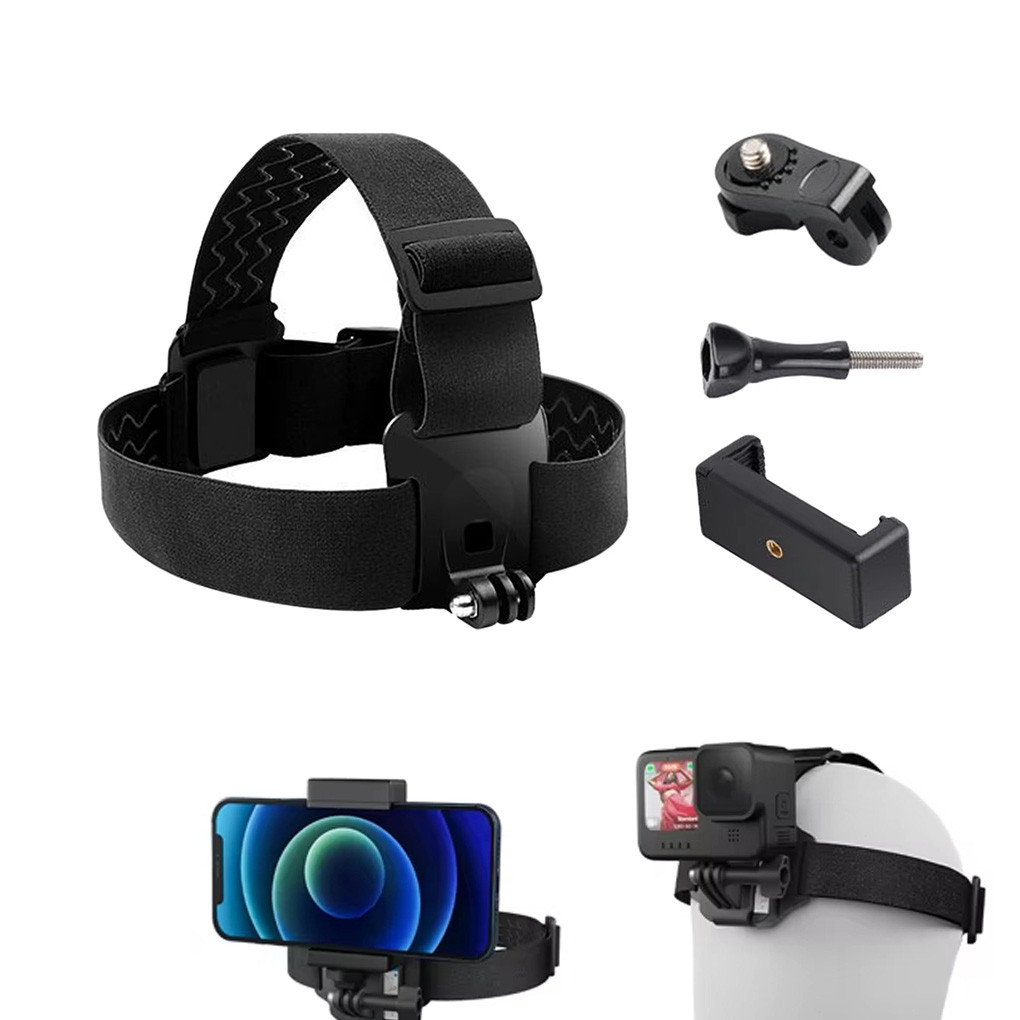 [4pcs/set]Strap Kepala Adjustable Holder Penyangga Kepala Belt Mounting Untuk Vlog HP Live Video Mou