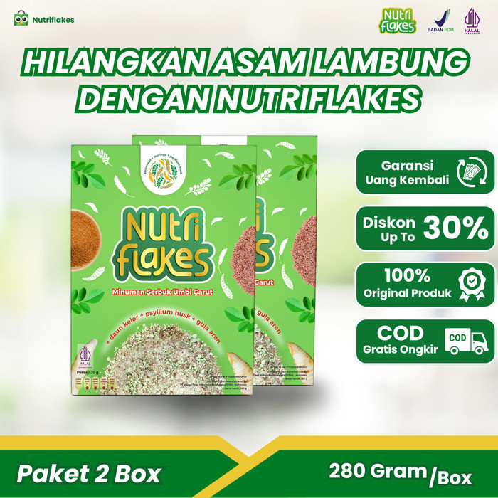 

[DISKON] NUTRIFLAKES Sereal Umbi Garut Solusi Maag dan Asam Lambung - 2 Box
