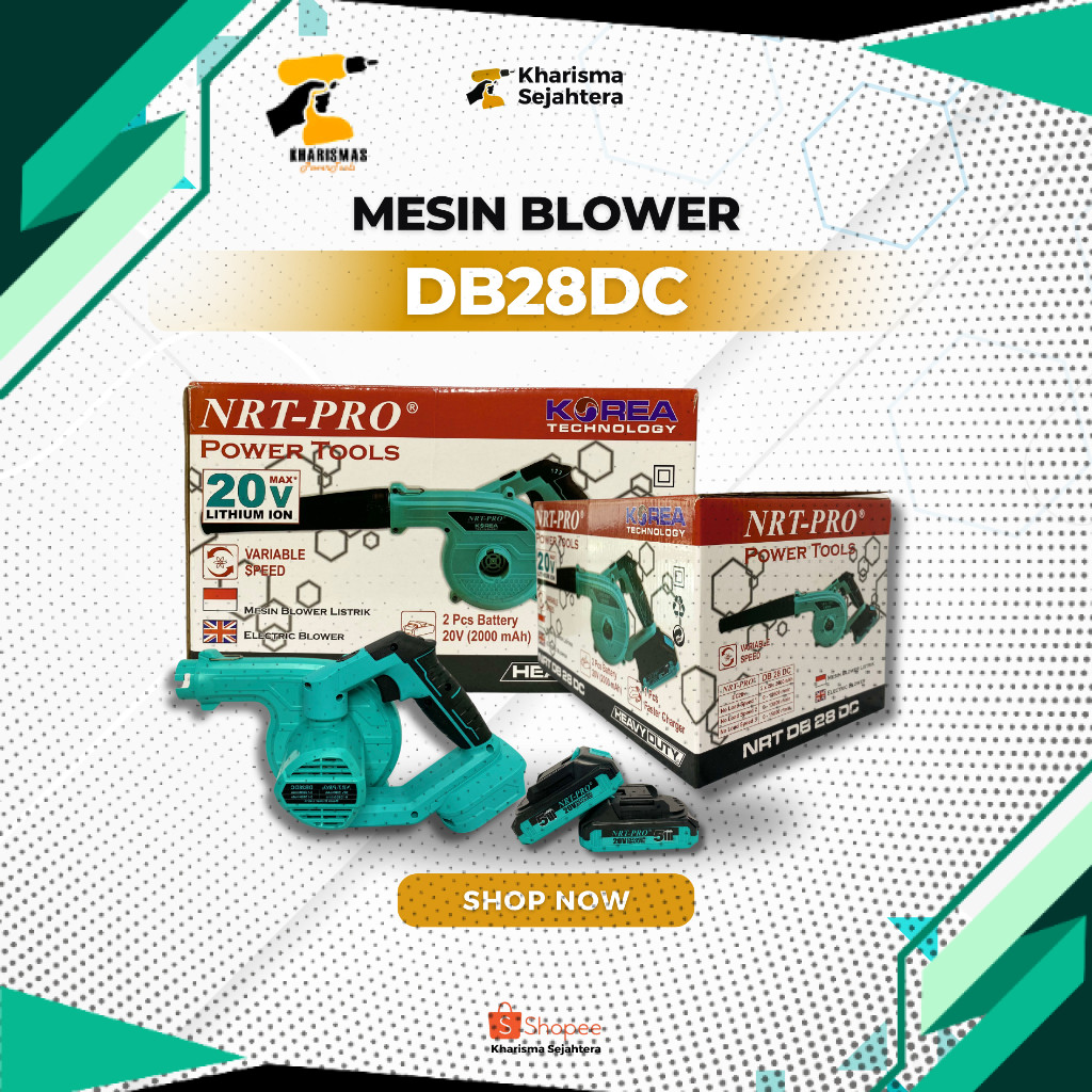 HAND BLOWER & VACUM CORDLESS BATERAI DB 28 DC