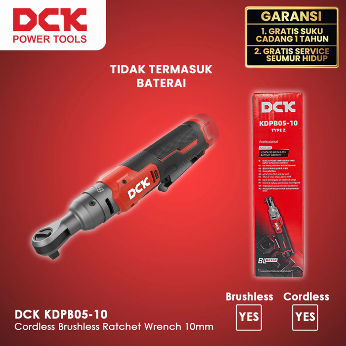 Kunci Rachet Baterai - DCK KDPB05-10 Cordless Brushless Rachet Wrench KDPB 05 10