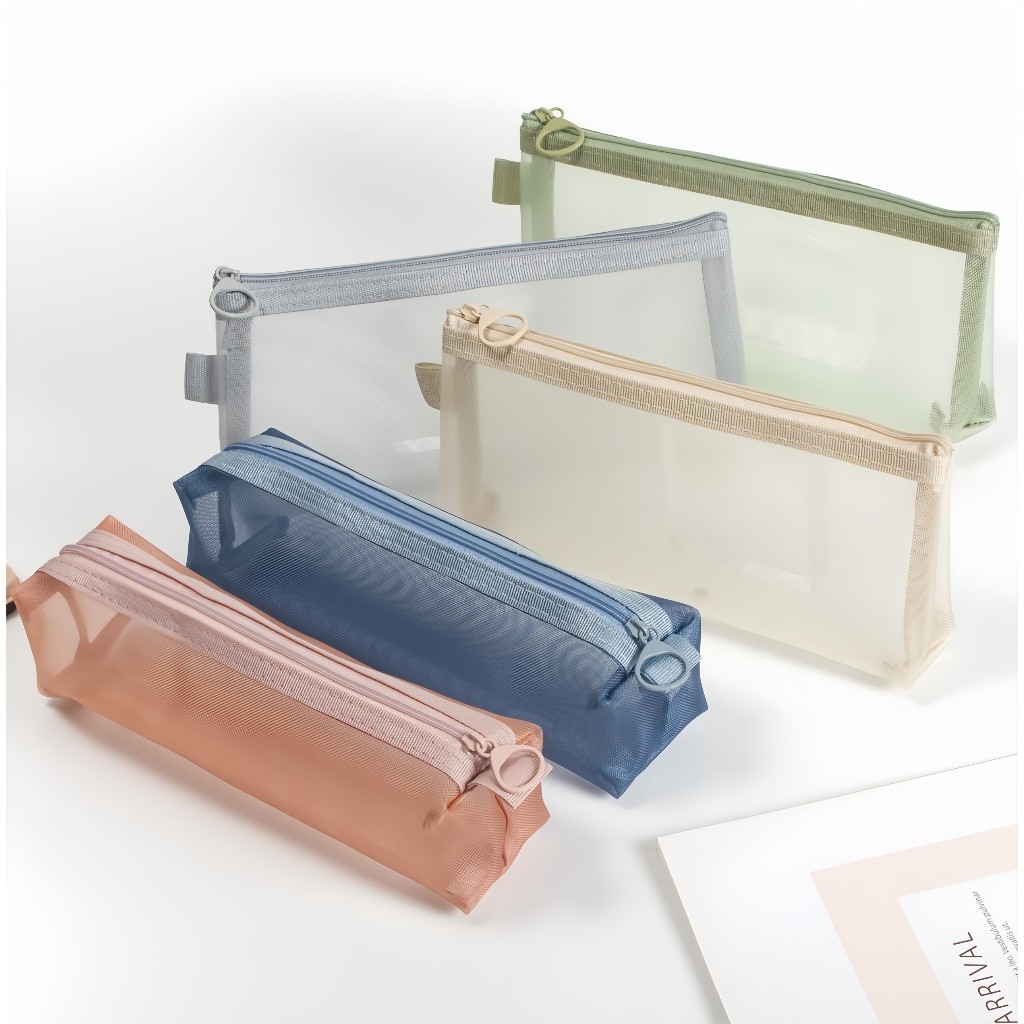 

Promo Tempat Pensil Transparan / Simple Style Kosmetik Tas Penyimpanan / Tempat Pensil Jaring Large-Capacity Tas Pensil Transparan Pencil Case Kotak Pensil / Alat Tulis / Dompet dS-84