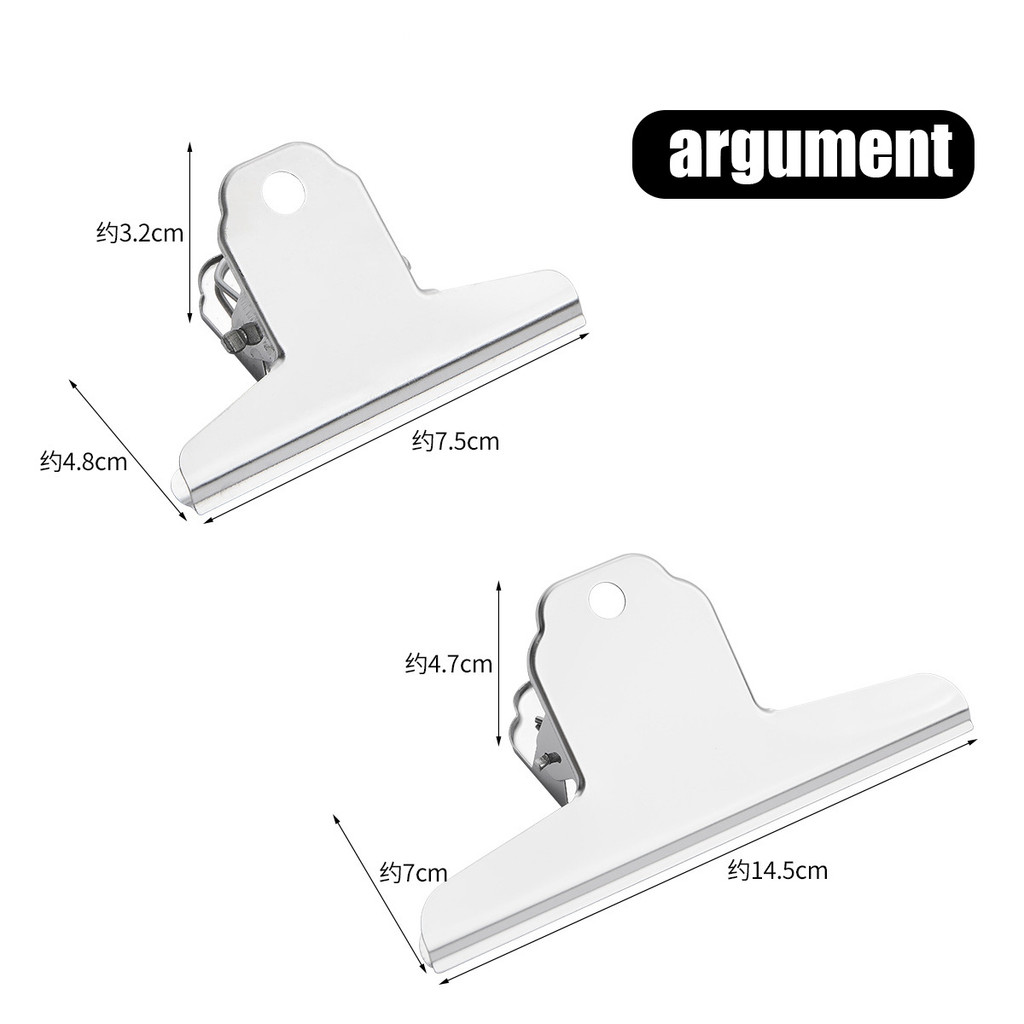 

75/145mm kertas buku Jepitan Klip multifungsi Alat Tulis Besi Tahan Karat Klip Bulldog Clip Penjepit Kertas