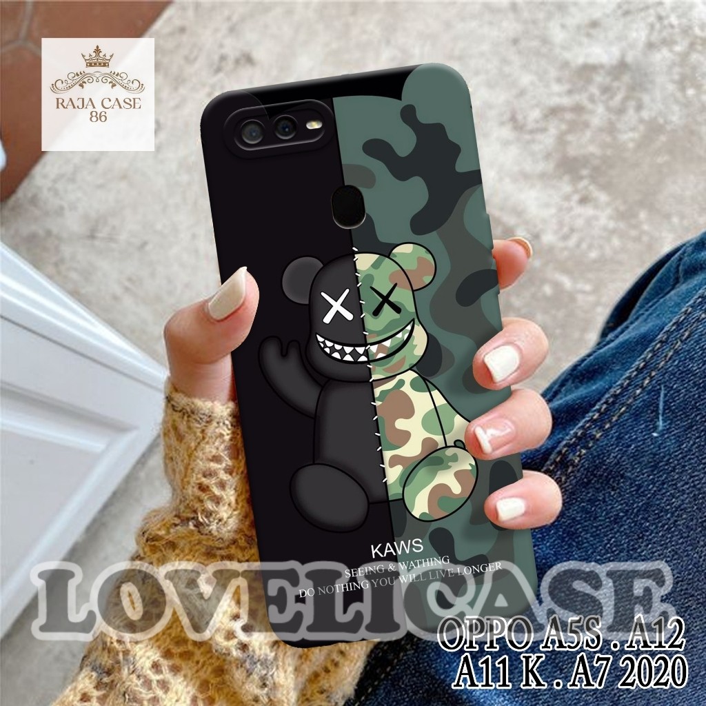 Casing Oppo A5s A12 F5 A11K - Softcase Oppo A5S A12 A11K A12 - Motif case KAWS - OPPO - Rajacase - C