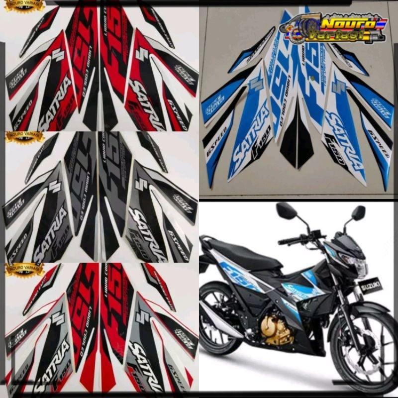 Aksesoris striping Suzuki satria Fu facelift 2016 F50 Lis body standar