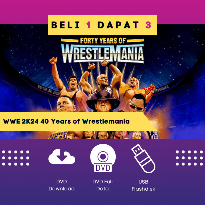 WWE 2K24 40 Years of Wrestlemania | Game PC Original - DVD-DL 75GB