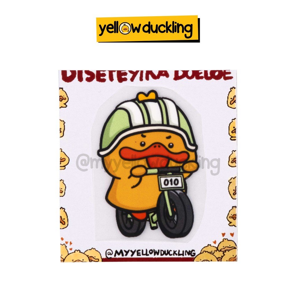 

DISETEYIKA - ITIK BERCEPEDA HIJAU - YELLOW DUCKLING - SABLON