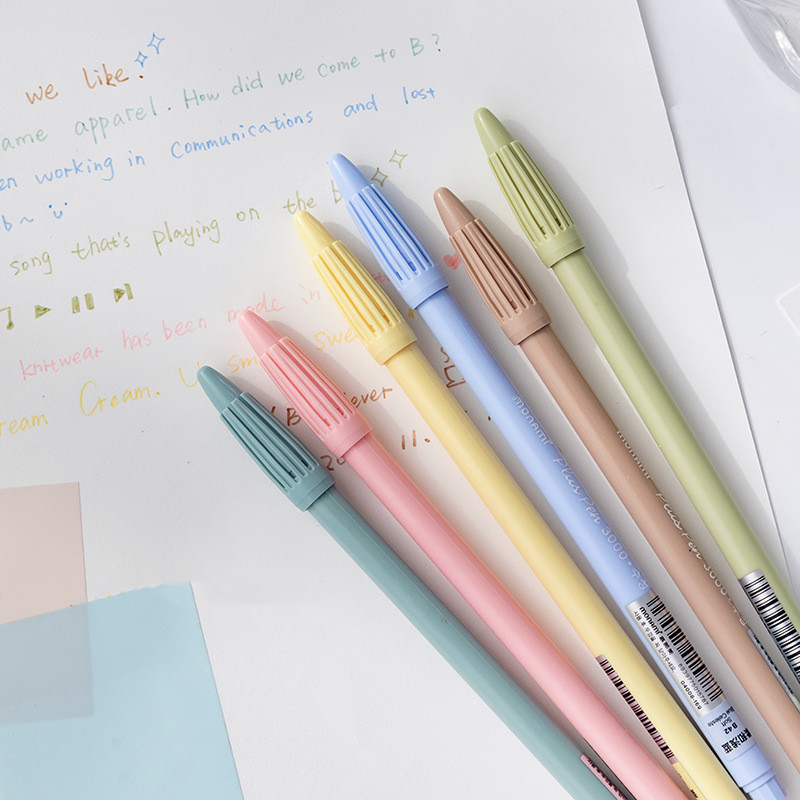 

6pcs Cream Color Pens Set Plus Pen 3000 Pigment 0.4mm Art Marker Liner for Highlighting Drawing Writing School A6904