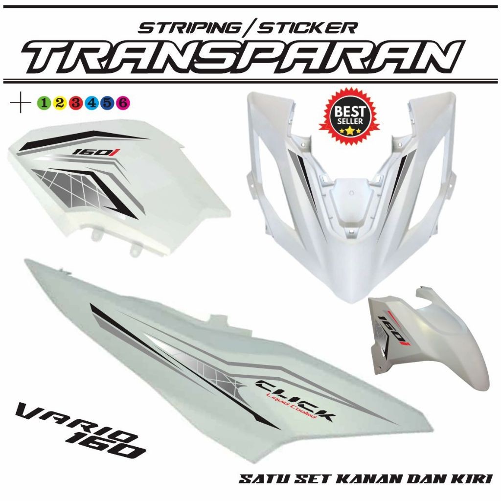 VARIASI STRIPING TRANSFARAN VARIASI MOTOR VARIO 160 / STIKER VARIASI VARIO 160 TRANSFARAN POLET