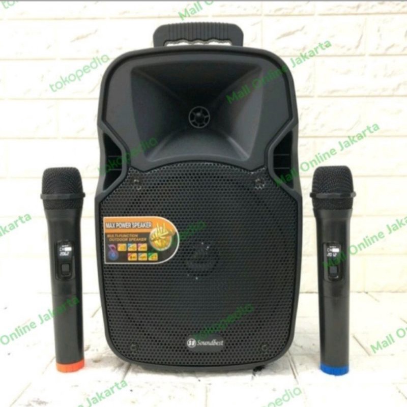 Speaker Aktif portable soundbest 8inch ft8 salon Bluetooth ft8 aktif