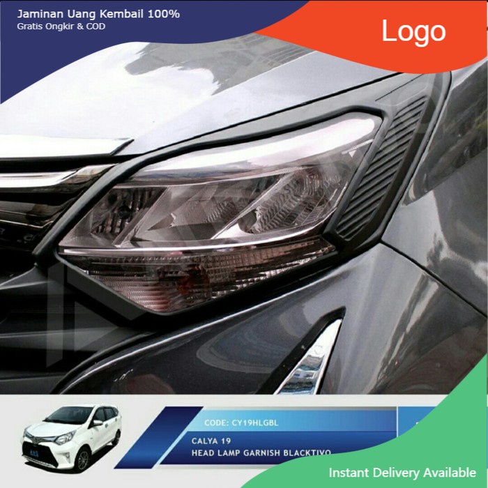 garnis depan Calya dan Sigra 2019-2020-2021-2022-2023-2024 head lamp garnish Hitam Doff Little