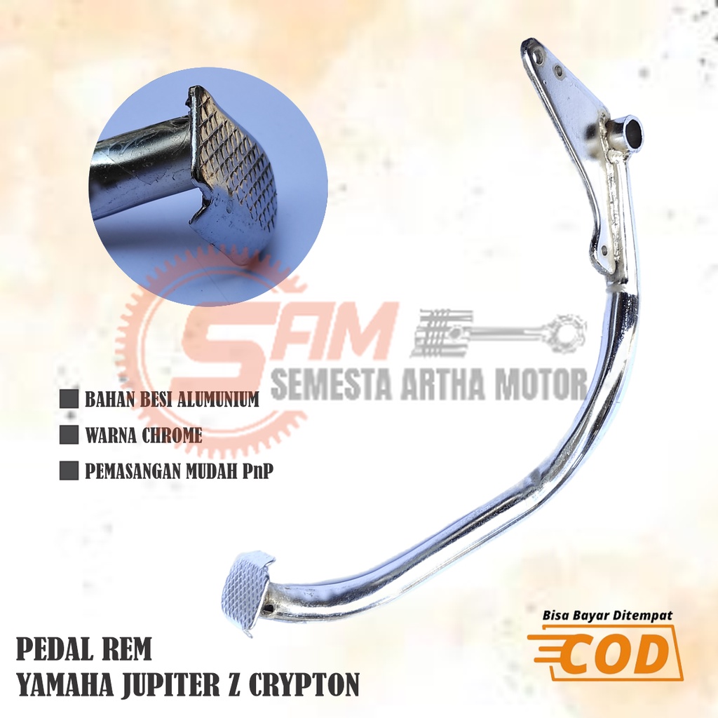 Pedal Rem Yamaha Jupiter Z Vega R New Besi Tuas Injakan Kaki Belakang Motor