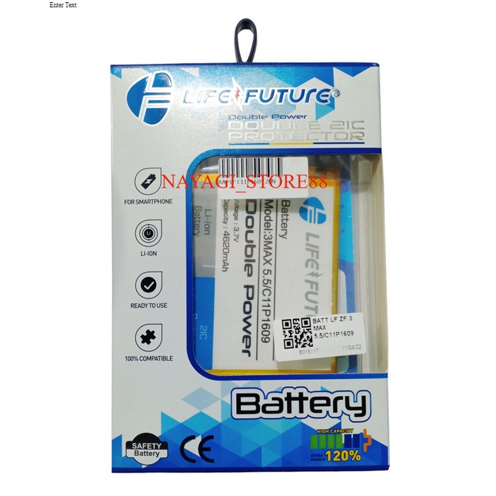 Baterai Life Future Asus Zenfone 3 Max ZC553KL Zenfone 4 Max ZC520KL