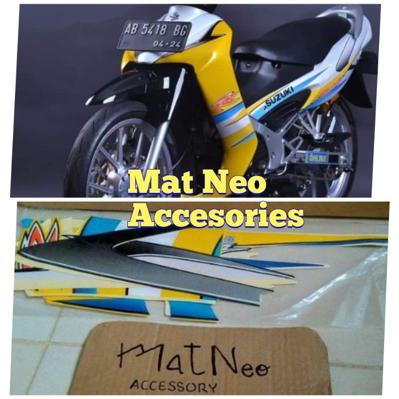 STRIPING SATRIA HIU PUTIH KUNING NON ORI SGP
