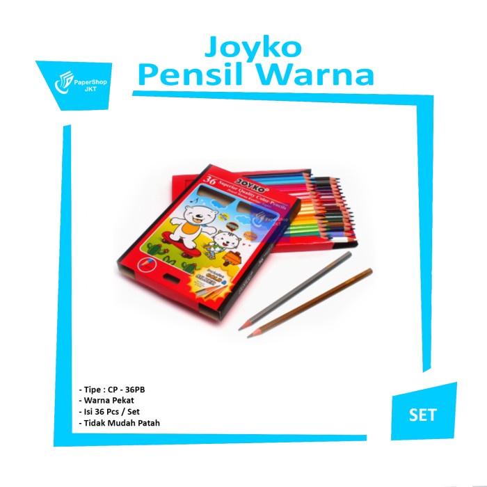

[New] Pensil Warna CP-36PB Joyko / Panjang