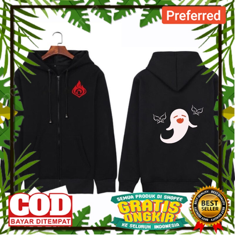 SUPER BIG PROMO /Jaket Hoodie Genshin impact / Hu Tao / Jacket Jaket Sweater Switer Resleting Genshi