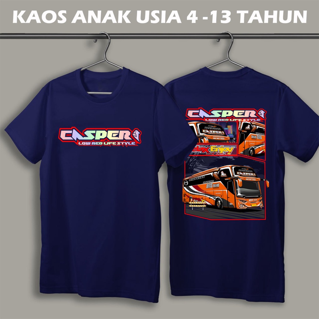 KAOS DISTRO ANAK BUSMANIA CASPER USIA 4 5 6 7 8 9 10 11 12 13 THN LAKI LAKI PREMPUAN