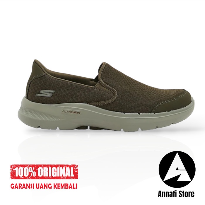 SEPATU SNEAKERS PRIA  SKECHERS GO WALK 6 REQUISITE 216623/KHK - KHAKI