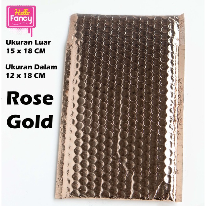 

Amplop Bubble Wrap / Amplop Packaging / Bubble Mailer 15 X 18 cm - Rose Gold