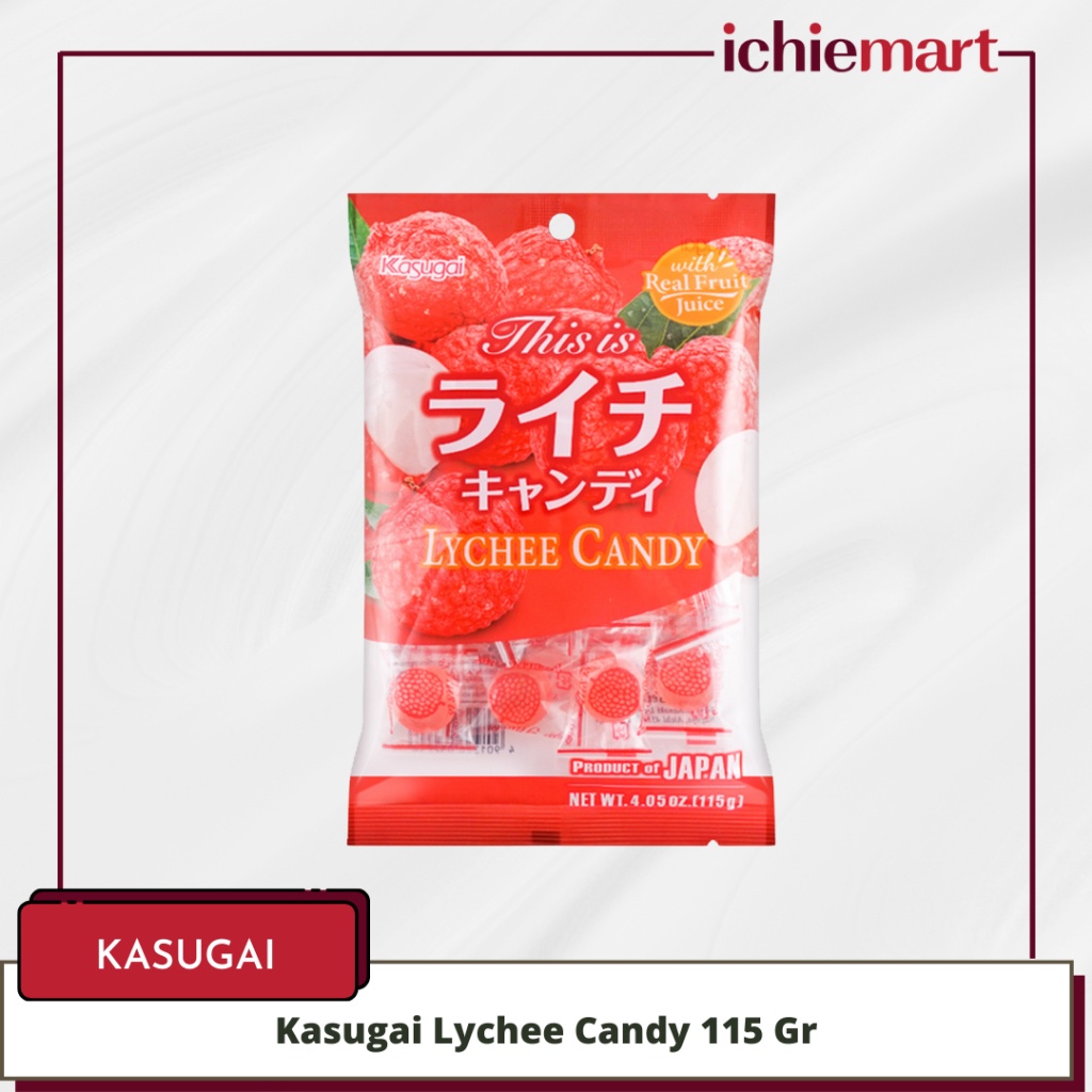 Kasugai Lychee Candy 115 Gr / Permen rasa buah Lychee