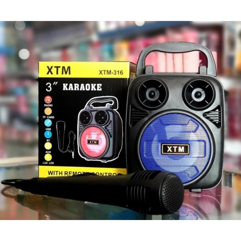 Speaker Karaoke Bluetooth Bass 3 Inchi GRATIS MIC / Speaker Bluetooth MKC-316 3inchi + Mic Karaoke/S