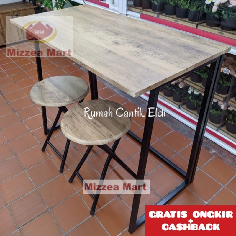 MizzeaMart INFORMA ORI KURSI MEJA MAKAN LIPAT (2 KURSI + 1 MEJA) LEXI LEXY MINIMALIS SERBAGUNA / FOL