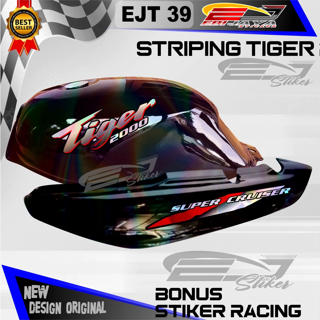 STIKER CUSTOM TIGER 2000 / STRIPING MOTOR / STRIPING HOLOGRAM TIGER 2000 EJT 39