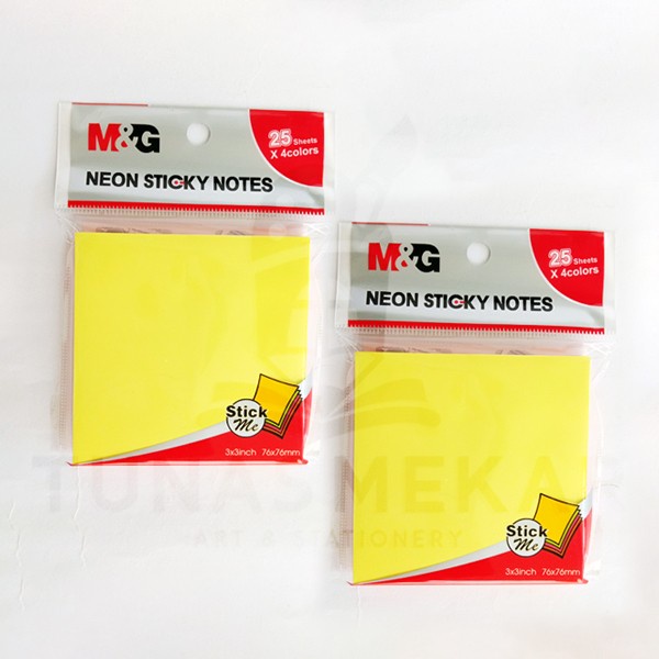 

M&G 3x3 Economic Pack Sticky Notes 25 sheets Yellow color 76*76mm