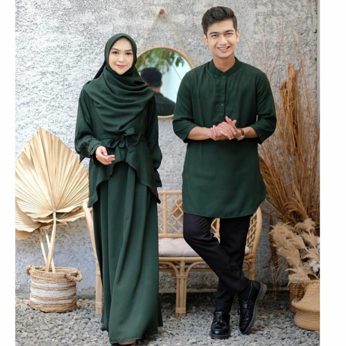 OS Couple Baju Gamis Muslim Syar'i Murah Terbaru Riri