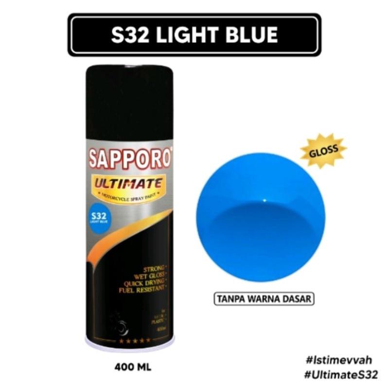 S32 Saporo SAPPORO Ultimate Light Blue 400ml Biru Langit Cat Semprot Spray Motor Pilok Pilox Pylox A