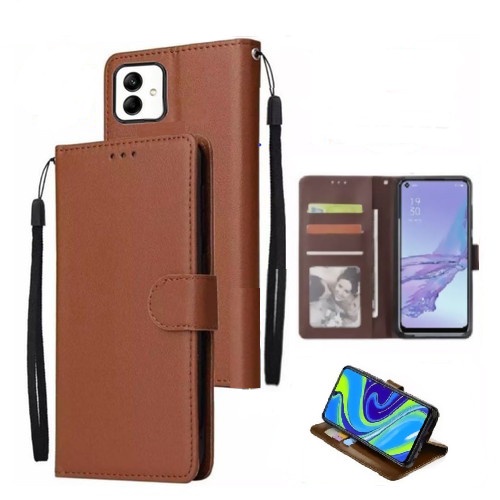 CASE DOMPET ( SAMSUNG A04E ) LEATHER CASE PREMIUM-FLIP WALLET CASE KULIT CASING DOMPET FLIP COVER LE