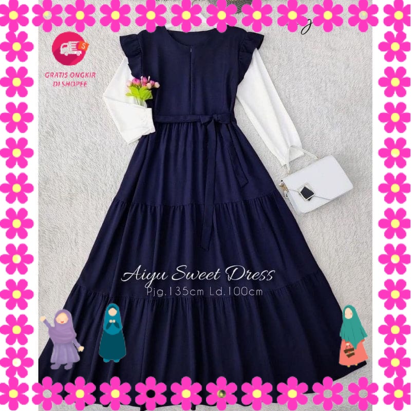 BAJU MUSLIMAH ANAK PEREMPUAN GADIS WANITA GIRLS MOTIF CUANTIK / GAMIS ANAK REMAJA DEWASA PEREMPUAN U