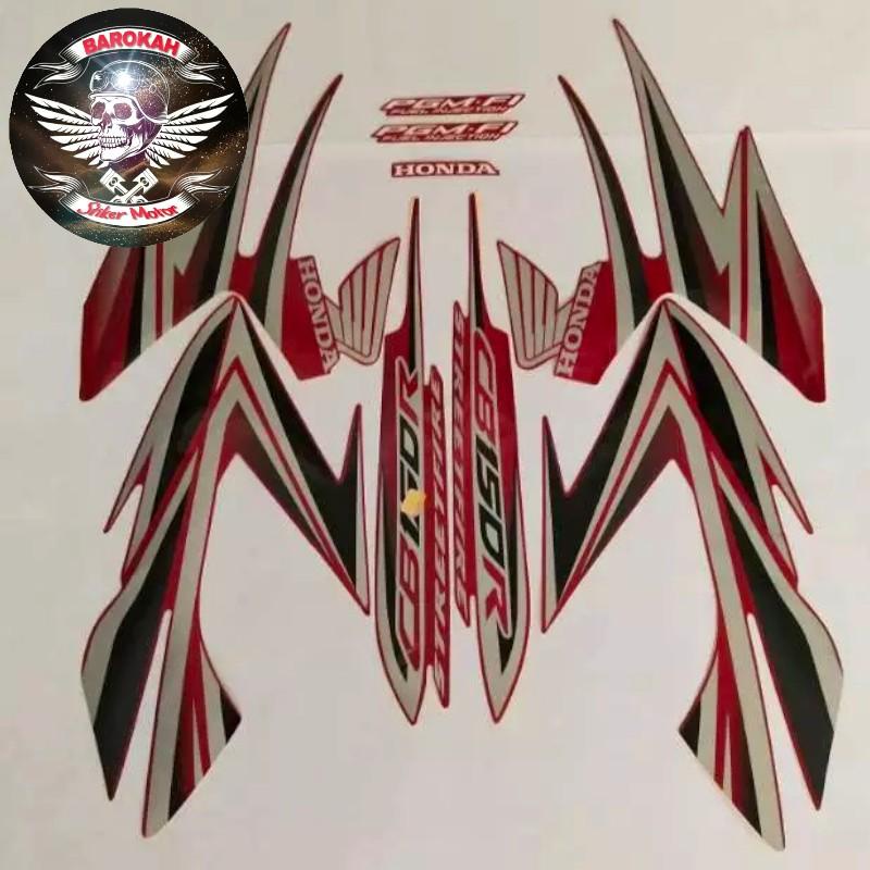 AJS AJS Striping stiker motor honda cb150 r 2013 merah Full Bodi cb 150 r standar  Sticker Bisa Cod 