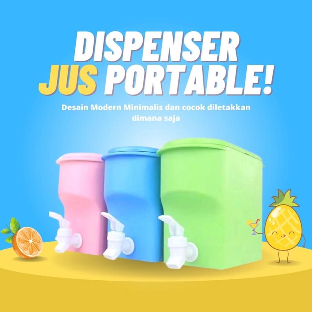 ANP88 Dispenser Air Minum Kulkas Jumbo /  Galon Air Kotak Minimalis Isi 3,5 - 4L / Wadah Jus Aesthet