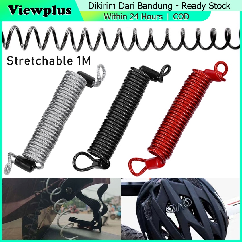 Tali Pegas Kunci Gembok Alarm Sepeda Koper Helm Motor Anti Maling Universal Lock Rope Tali Baja Sepe