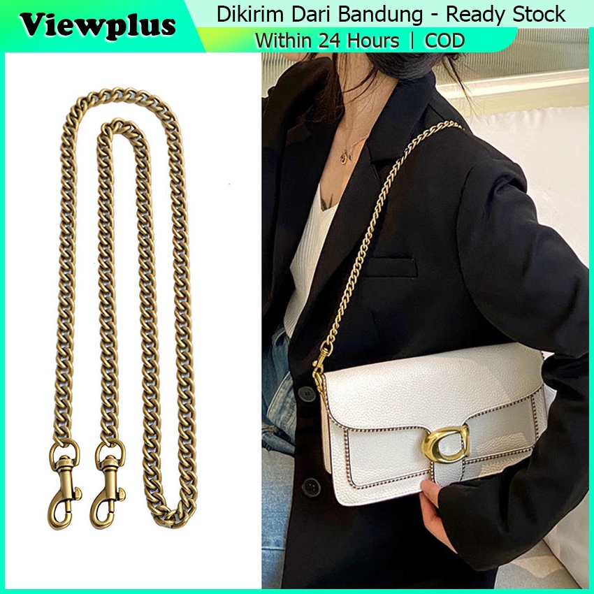 Rantai Tas Tali Panjang Besar 60cm-110cm Tali Tas Selempang Anti Karat Besi Premium Rose Gold Mewah 