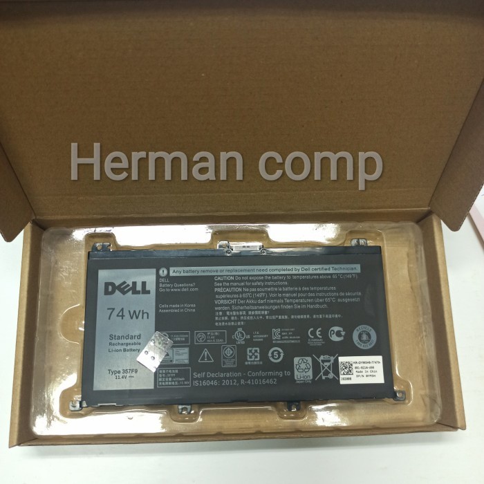 Original Baterai Dell Inspiron 15 7000 Gaming Type 357F9 74WH