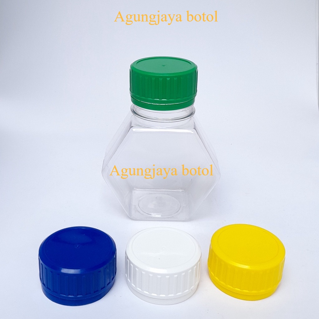 Botol Madu 250 ml Segienam Nat / Botol Plastik 250 ml Segienam Natural