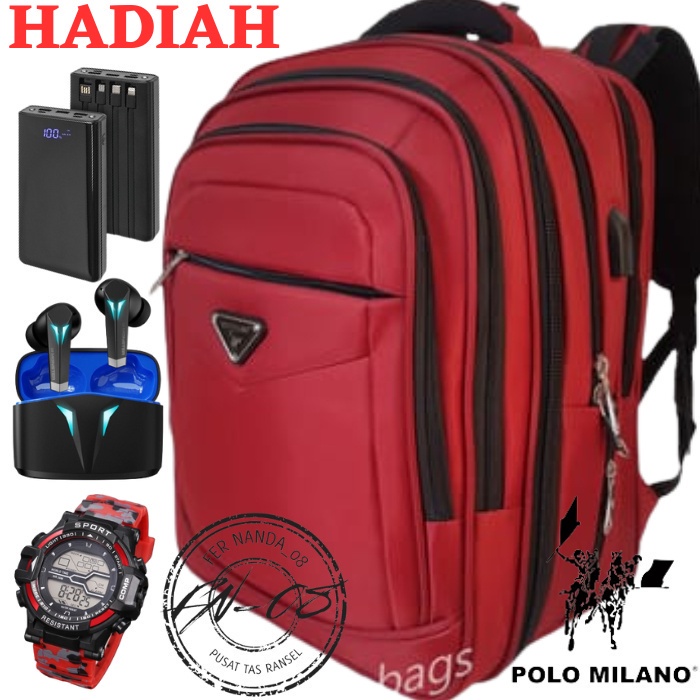 PROMO RANSEL POLO MILANO Import ORIGINAL 100% TAS SEKOLAH BackPack SMP SMA TERMURAH