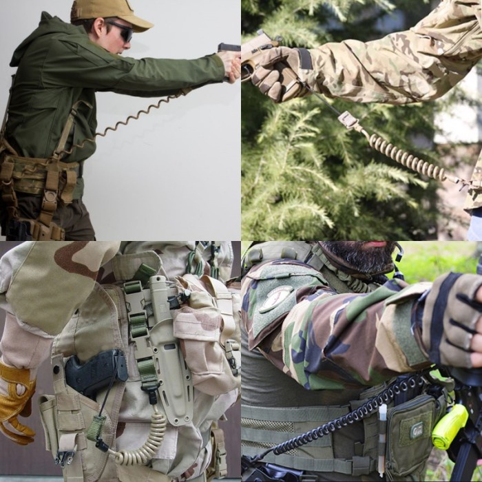 RB Tactical Pistol Safety Lanyard - Tali Sling Spring Pengaman Handgun AEG GBBR PCP