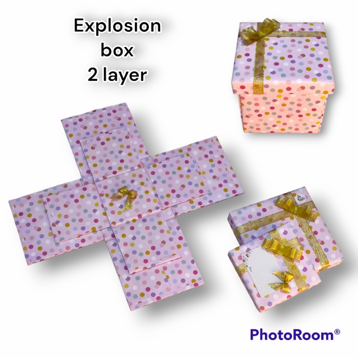 

explosion box gift box hadiah kekinian surprise box 2 layer