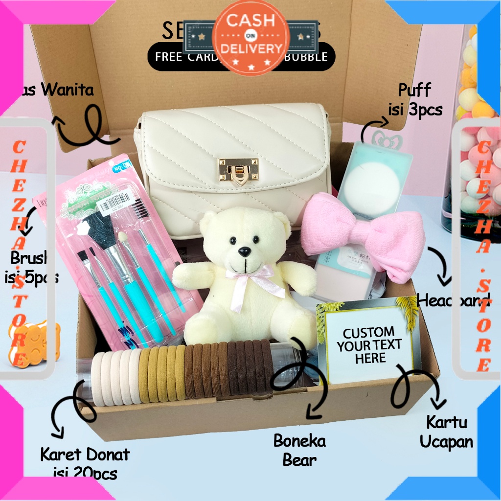 

BINGKISAN KADO ULTAH PASANGAN PACAR ISTRI MANTAN ISIAN MINI DAN BESAR / Hampers ultah tas wanita kado ulang tahun pernikahan wedding hadiah wisuda gift set cewek boneka bear / BONUS GIFT CRAD UCAPAN