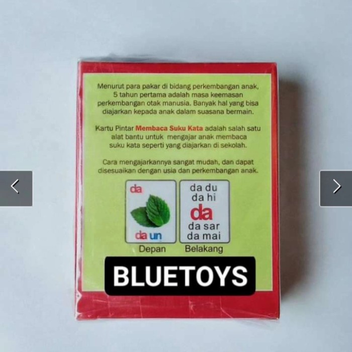 KARTU PINTAR MEMBACA SUKU KATA/ALAT BANTU TERAPI WICARA/ CARDS
