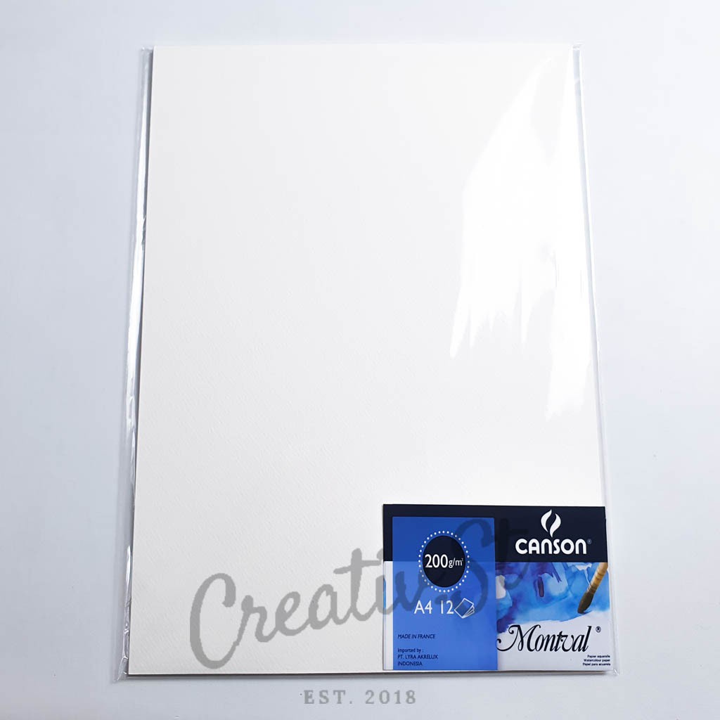 

Canson Montval Watercolor Paper A4 200 Gsm 12 Sheet