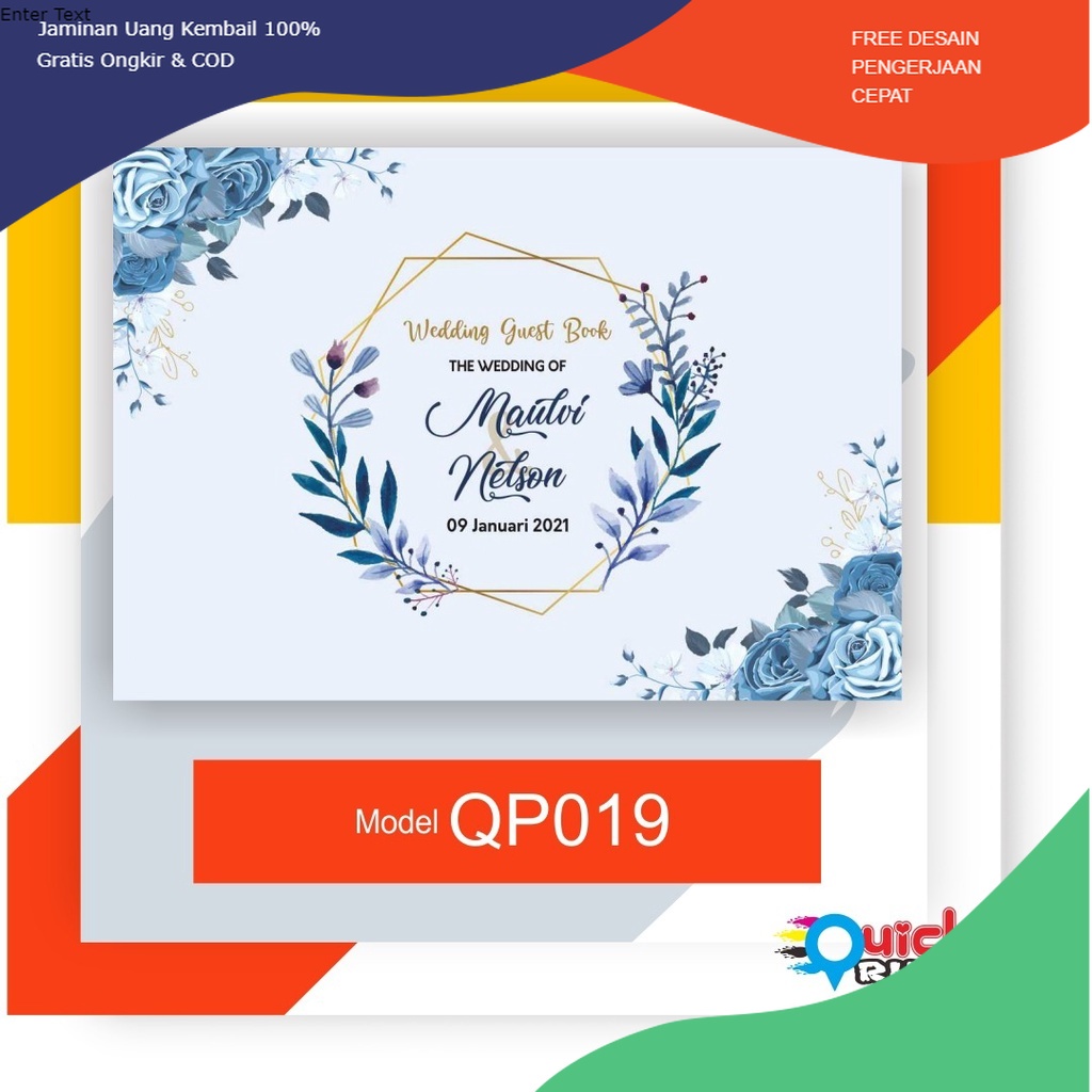 

Buku Tamu Undangan Nikahan Isi 300 Baris Pakai Nama Customs Guest Wedding Book
