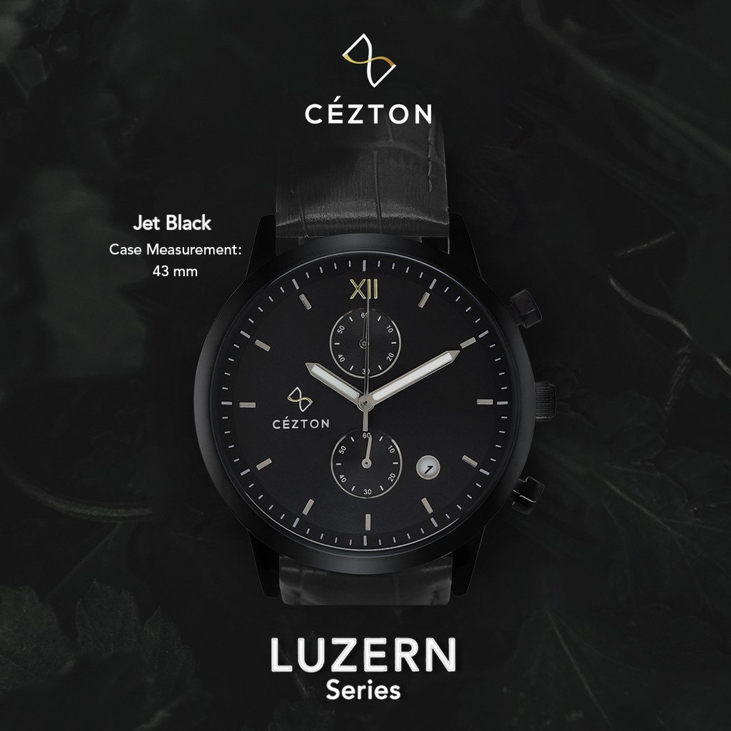 【COD】 LUZERN SERIES Jet Black | Jam Tangan Cezton