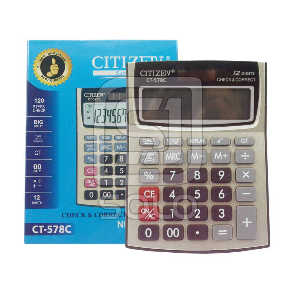 

Calculator Kalkulator Citizeiv CT-578C 578 C 12 Digits